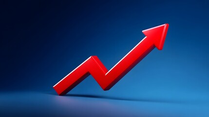 Upward growth arrow symbolizing progress and success.