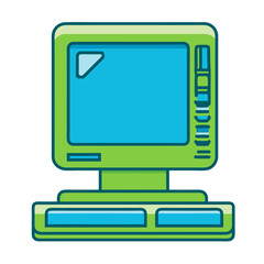 computer monitor icon vector
