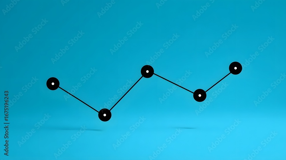 Poster abstract geometric network pattern on blue background
