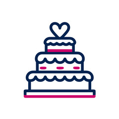 wedding cake vector illustration