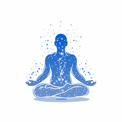 silhouette of a woman meditating