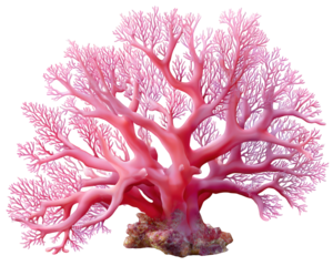Pink coral reef decorative piece ocean element marine life underwater scene vibrant sea plant aquatic ecosystem detailed illustration natural beauty