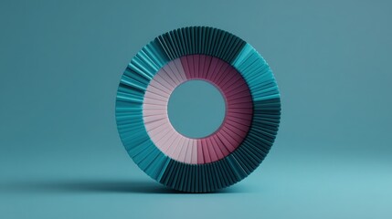 A unique pink and blue circle design representing creative concepts in long-term reversal financial strategies