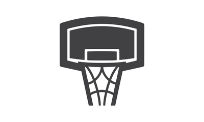 Silhouette vector illustration of basketball hoop cage