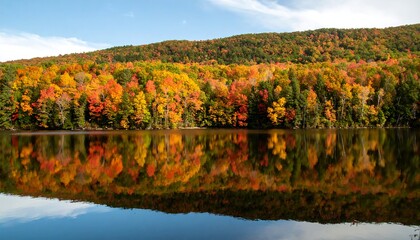 Autumn Foliage Lake Reflection