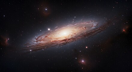 Spiral galaxy in deep space