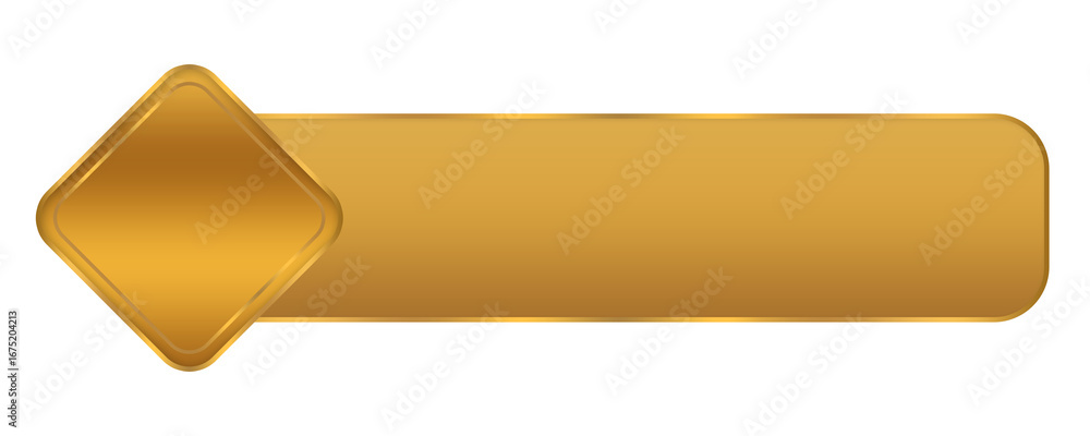 Poster gold lower third with number 1 for award element png file