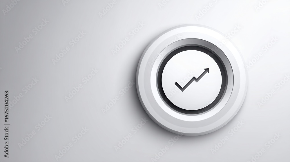 Poster classic clock with a prominent tick symbol signifying time management and precision in daily schedul