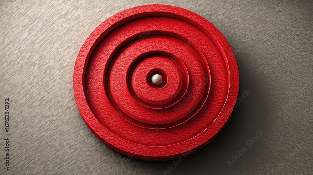 Poster striking red object positioned against a neutral wall creating a bold contrast and captivating visua