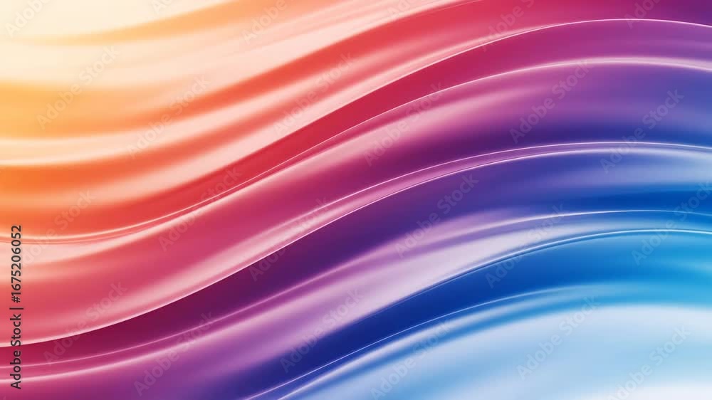 Aufkleber abstract flowing gradient waves - smooth, colorful gradient waves flow across the frame in vibrant s