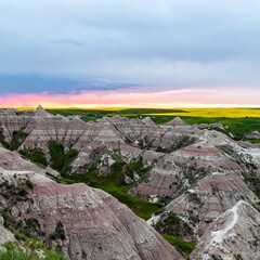 Badlands Sunset Panorama