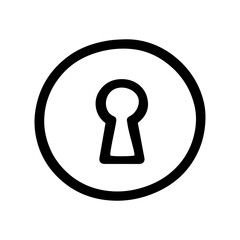 Keyhole doodle vector icon