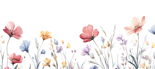 Watercolor floral design element for spring and summer cards and invitations art print graphic design  | png cutout isolated on transparent backddrop