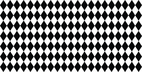 Repeating pattern of black diamonds on a white background creating a geometric design aesthetic.  Seamless diamonds pattern. Vector illustration. EPS 10