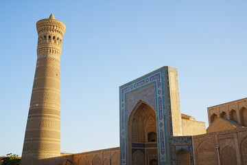 Obraz premium Kalan Mosque in Bukhara, Uzbekistan - ウズベキスタン ブハラ カラーンモスク
