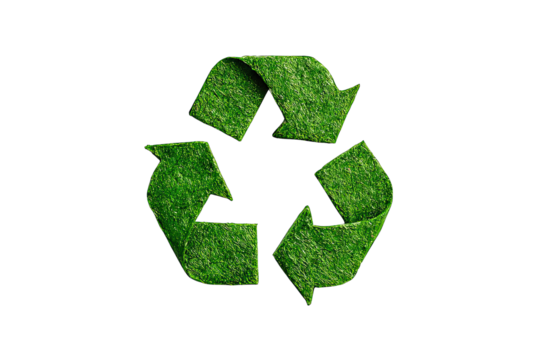 recycle symbol isolated on white background sustainability concept