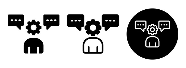 Consultant Services Icon Collection Glyph & Mixed Style