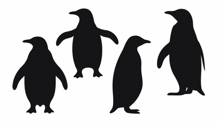 Fototapeta premium Penguin Silhouette Group
