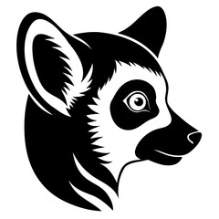 Lemur Head Illustration