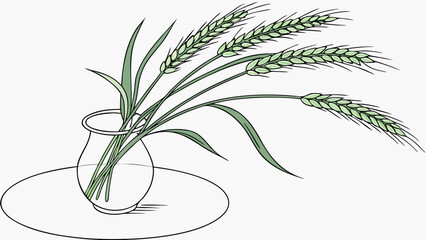 Rice Plant Illustration