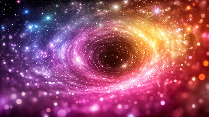 Fototapeta premium Colorful cosmic galaxy with swirling stars and vibrant nebulae