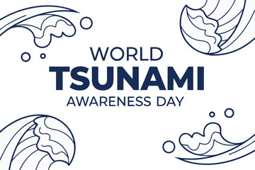 World Tsunami Awareness Day Design.
International Tsunami Safety Illustration. Global Tsunami Preparedness Art. Natural Disaster Awareness Poster. Ocean Wave Disaster Awareness Design. Coastal Tsunami