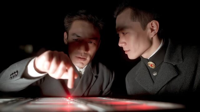 Two Experts Concentrating on Data Analysis
