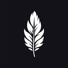 Obraz premium black and white leaf