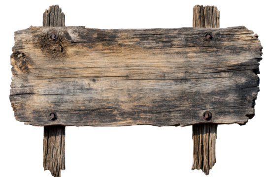Weathered old wood guide signboard located in a rustic outdoor setting reflecting the passage of time and exposure to nature's elements while inviting curiosity and exploration