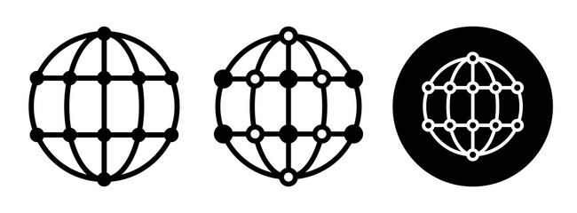 Global Network Icon Collection Glyph & Mixed Style