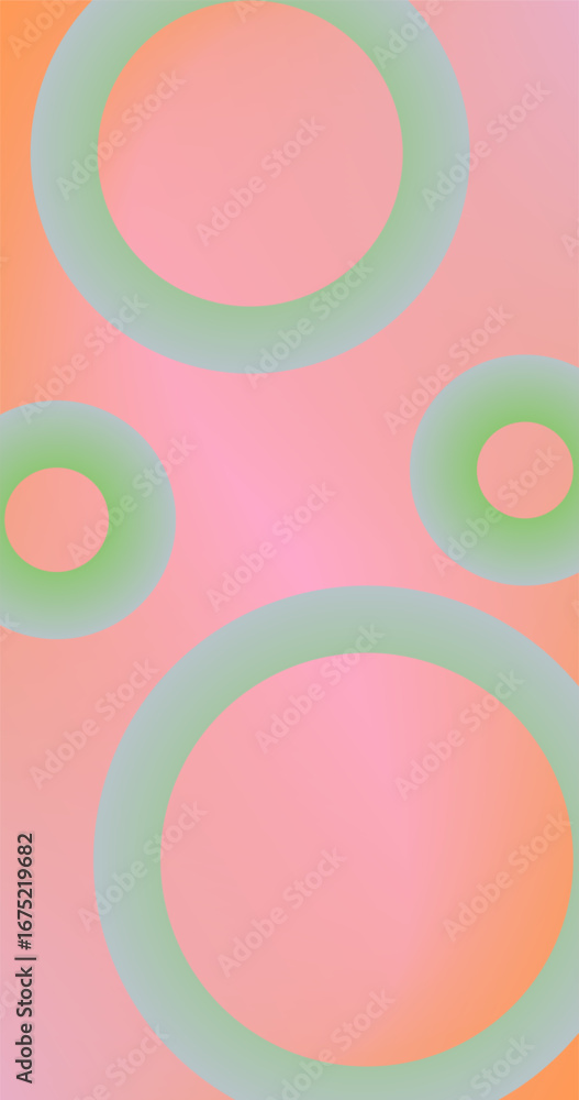 Aufkleber gradient abstract background with circles in pastel colors