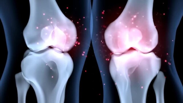 Osteoarthritis Knee Joint Pain and Inflammation Anatomy, Medical Illustration