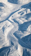 Aerial View Snow Intricate Patterns White Expanse Winter Texture