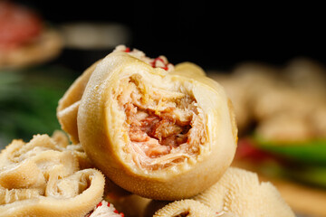 Mongolian Lamb Bao Dumplings with Meat Filling - Traditional Asian Steamed Food