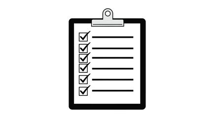 Vector illustration of clipboard with checklist and check marks