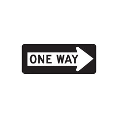 one way road sign 