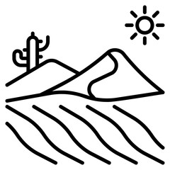 Desert vector icon. Adventure icon line style. perfect use for logo, presentation, website, and more. modern icon design outline style 