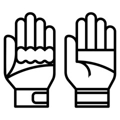 Glove vector icon. Adventure icon line style. perfect use for logo, presentation, website, and more. modern icon design outline style 