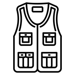 Vest vector icon. Adventure icon line style. perfect use for logo, presentation, website, and more. modern icon design outline style 