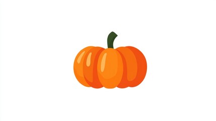 Obraz premium an orange pumpkin - simple flat icon isolated on white background