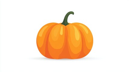 Obraz premium an orange pumpkin - simple flat icon isolated on white background