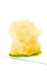 Raw Yellow Cane Sugar Crystals Natural Sweetener Ingredient Handmade Artisan Food Product