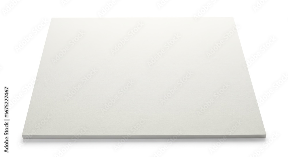 Poster white square surface with slight perspective shadow, simple and clean design