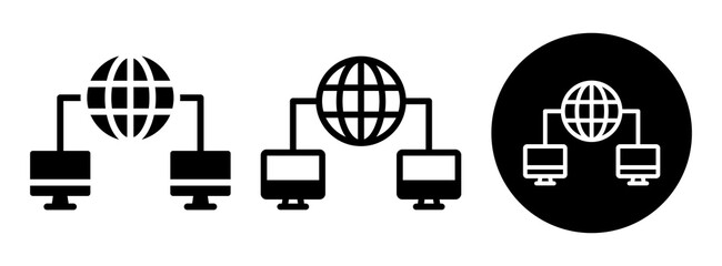 Local Area Network Icon Collection Glyph & Mixed Style