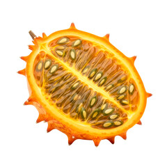 vibrant kiwano slice unveiling natures jewel, a culinary adventure