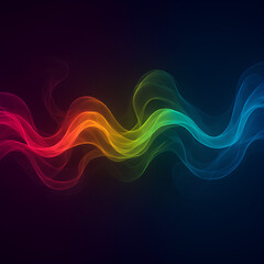Neon Smoke Wave Abstract