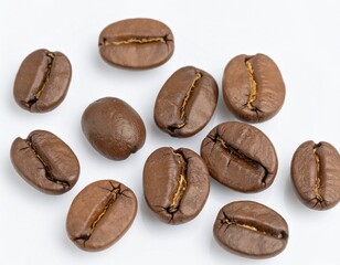 Obraz premium coffee beans isolated on white