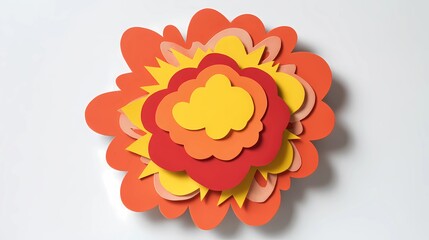 A dynamic aerial depiction of a round explosion spreading evenly outward with smoke, fire, and high-energy blast textures.