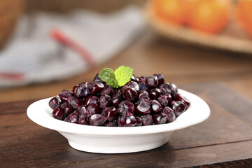 Purple Sticky Corn Selection from Xishuangbanna Yunnan China in White Bowl