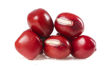 Fresh Red Kidney Beans Isolated on White Background - Healthy Nutrition Food Photography